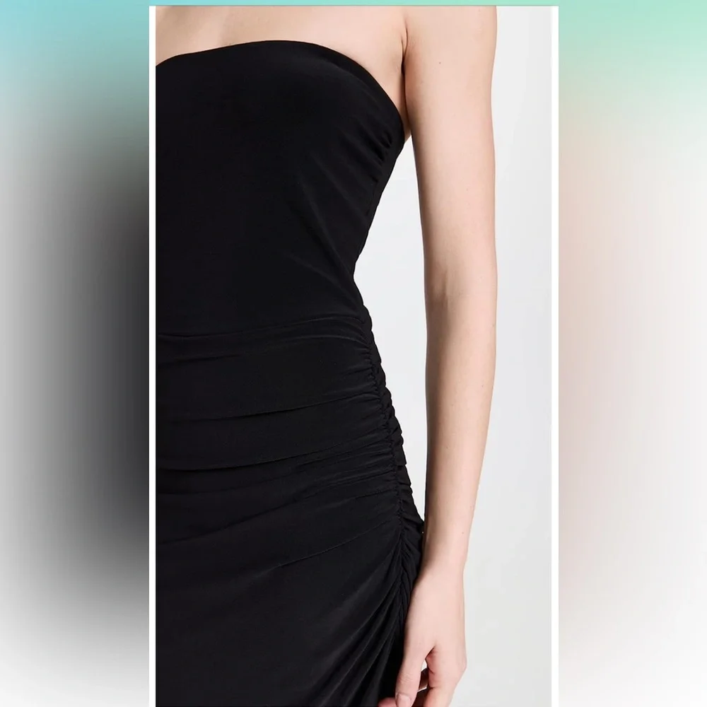 Norma Kamali Women's Strapless Side Drape Gown Size M/38 - Picture 5 of 6